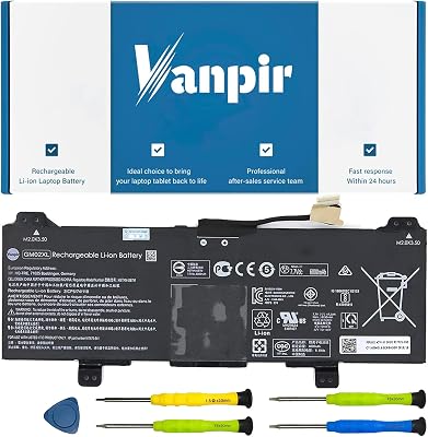 VANPIR GM02XL 917679-541 917725-855 Battery for HP Chromebook 14 G5 G6 Chromebook X360 11 G1 G2 G3 Chromebook 11A G6 G7 G8 EE Notebook Battery 917679-271 HSTNN-DB7X HSTNN-UB7M 7.7V 47.3Wh 6150mAh