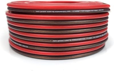 Kord Speaker Cable 14 Gauge Oxygen Free Copper Speaker Wire 100' Red/Black