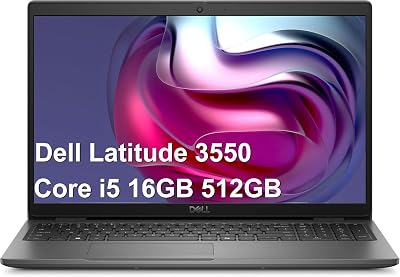 Dell Latitude 3550 Business Laptop (15.6" FHD Anti-Glare, Intel 10-Core i5-1335U (Beat i7-1355U), 16GB DDR5 RAM, 512GB SSD) Backlit Keyboard, FHD Webcam, Ethernet, Wi-Fi 6E, Win 11 Pro (Renewed)