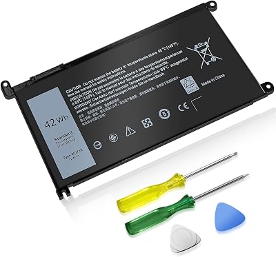 Ymawetia WDX0R Laptop Battery Compatible with Dell inspiron 13 14 15 7000 5000 Series 5379 5567 5570 5579 7378 7573 7579 Latitude 3500 3400 3340 3580 3590 3480 3490 3189 P69G P58F 3CRH3 42Wh 11.4V