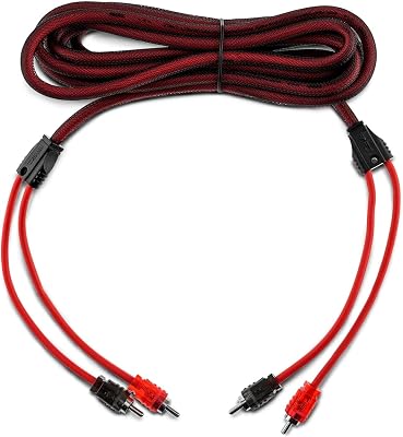 DS18 R12 Ultra Flex RCA, Male to 2-Male RCA Cable, Y Splitter Design,(12 Feet)
