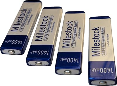 Milestock 4-Pcs Battery for Sony NC-5WM NC-6WM NH-9WM NH-10WM NH-14WM 1-528-231-11 WM-701C WM-EX921 D-E888 D-E900 D-E905 D-E990 D-E999 WM-RX707 WM-F100 WM-FX675 Walkman Player Gumstick