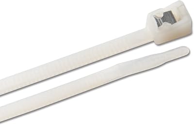 Ancor 199274 Cable Tie, Self-Cutting, 8", Natural, 20pc/Bag