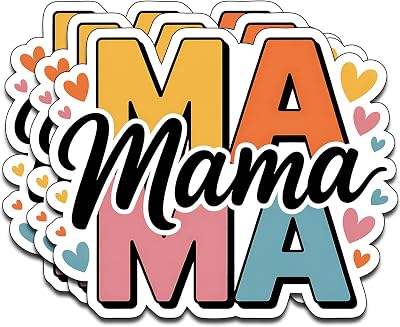 (3PCS) Mama Sticker Pack Durable Waterproof Vinyl Stickers for Laptop Water Bottle Car Bumper Phone Case