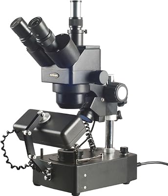 AmScope SH-2TZ-SL-DK 80X Jewelry Gem Trinocular Stereo Microscope
