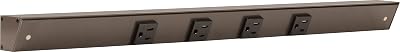 Task APT Angled Power Strip 24 inch, 4 Receptacles, Bronze