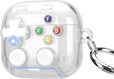 ZZDZZ for AirPods 5 AirPods 4 Case with Lock Game Console Design, Clear