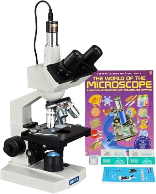 OMAX M83ES-SCP-WM-C13S 2000X Trinocular Compound LED Microscope + 1.3MP