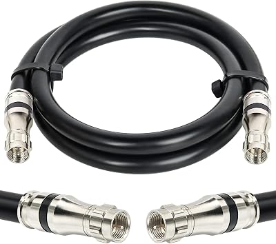 MOOKEERF RG11 Coaxial Cable 3ft,Low Loss 14AWG RG11 Coax Cable 75ohm with F Type Connector High Definition for CATV,Satellite Dish,VHF/UHF,Radio,TV Antennas