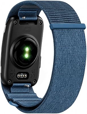 Nylon Band Compatible with Garmin CIRQA, Soft Woven Replacement Wrist Strap (Blue, Large)