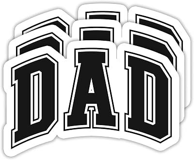 (3PCS) Dad Stickers - Waterproof Vinyl Decals for Laptops, Tumblers, Books, Scrapbooks, Water Bottles, Father's Day Gift for Papa, Grandpa - 3 x 2 Inch