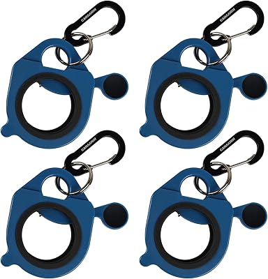 CANAANIN Zip Tie Holder Cable Tie Holder Heavy-Duty Colored Upgraded Carabiner Clip for Tool Belt Organized Strong Efficient for Electrician Tool Storage Reusable Portable(Blue, 4 Piece)