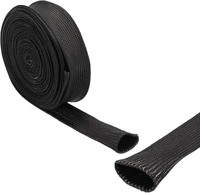 uxcell Insulation Cable Protector 3mm/0.12 Inch-5m/16 Feet Black