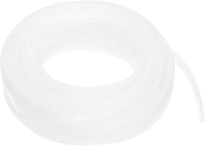 uxcell PET Expandable Sleeving 25ft 1/4" Clear Cable Management Sleeve Cord Organizer for Wrap Protect Cable