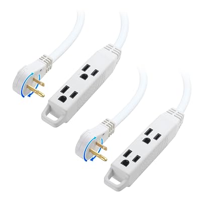 [ETL Listed] Cable Matters 2-Pack 3-Outlet Power Strip Extension Cord, 10ft