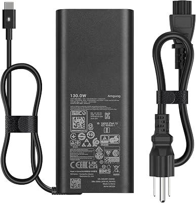 amguog 130W USB-C Charger Compatible with Dell XPS Precision