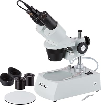 AmScope SE305R-PZ-E1 Digital Forward-Mounted Binocular Stereo Microscope