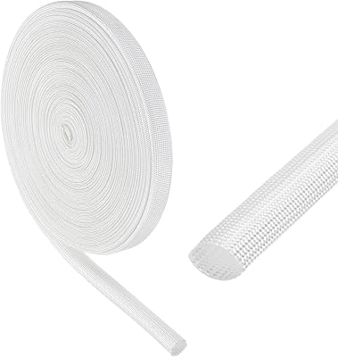 uxcell Insulation Cable Protector 9mm/0.35 Inch-10m/33 Feet White
