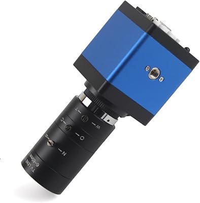 ZTBH Microscope Accessories Kit 1080P VGA HDMI Video Microscope Camera 6-60mm Zoom Lens Blue