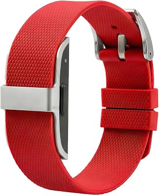 BlackPro Silicone Band Compatible with Hume Band Replacement, Soft Adjustable Wristband for Secure Daily Wear Men Women (Bright Red)