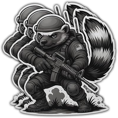 (3pcs-3in) Tactical Honey Badger Sticker Stickers Funny Military Animal Art