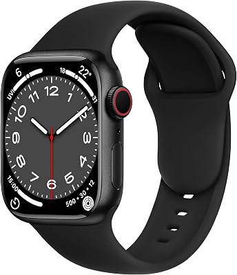 DONEGANI C1D Band for Apple Watch Bands Women Men Se Ultra 2 40mm 44mm 46mm 42mm 45mm 41mm 38mm 49mm Series 11 10 9 8 7 6 5 4 3 iWatch Sport Strap Silicone Black