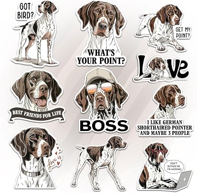 (10pcs-3in) German Shorthaired Pointer Sticker Stickers GSP Dog Lovers Pack