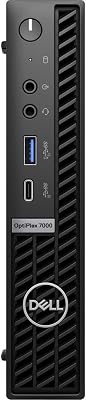Dell OptiPlex 7000 Desktop Computer - Intel Core i7 12th Gen i7-12700T Dodeca-core (12 Core) 1.40 GHz - 16 GB RAM DDR4 SDRAM - 512 GB M.2 PCI Express NVMe 3.0 x4 SSD - Micro PC - Black (Renewed)