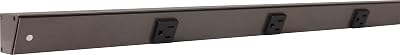 Task Lighting APT Series Tamper Resistant Under-Cabinet Angled Power Strip Track with Slim Single Outlets | 60" | Bronze