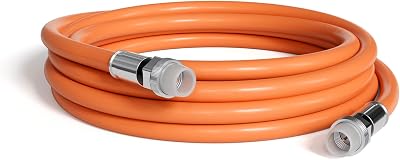 THE CIMPLE CO Direct Burial Coaxial Cable 1 FT - 75 Ohm RG6 Underground Coax Cable - Outdoor Coax with Rubber Boots and Watertight Connectors for Weather Seal - 1 Foot (0.3 Meter), Orange
