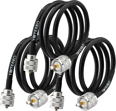 YOTENKO 3-Pack RG8X Coaxial Cable 3FT, Flexible RG-8X Jumper Cable PL259
