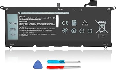 52Wh DXGH8 Laptop Batteryfor Dell XPS 13 9370 9380 2019 Inspiron 13 7390 7391 2-in-1 5390 5391 7490 Latitude 3301 E3301 Vostro 5390 5391 G8VCF H754V G8VCF6C HK6N5 P113G001 P82G P82G001 0V48RM V48RM