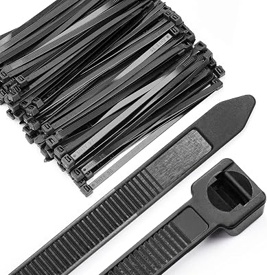 OneLeaf Cable Ties 8 Inch Heavy Duty Zip Ties with 120 Pounds Tensile Strength for Multi-Purpose Use, Self-Locking UV Resistant Nylon Tie Wraps, Indoor and Outdoor Tie Wire.120 Pcs Black