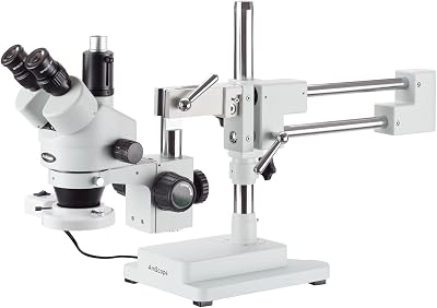 AmScope SM-4T-FRL Professional Trinocular Stereo Zoom Microscope, WH10x