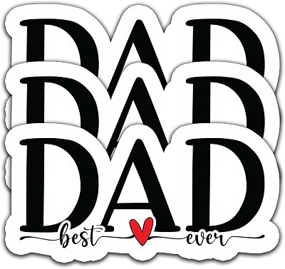 (3pcs) Best Dad Ever Sticker for Dads Daddy Papa Grandpa Fathers Day