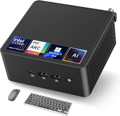 ASUS NUC 15 Pro Mini Desktop PC, Intel Series 2 Ultra 5 225H (14C/14T, Up to 4.9GHz), 32GB DDR5 RAM, 1TB PCIe SSD, Mini Computers Win 11 Pro, Intel Arc 130T GPU, Thunderbolt 4, WiFi 7, BT 5.4, 8K HDR