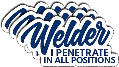 (3Pcs) Only Welders Funny Work Quote Vinyl Sticker Waterproof Durable for Laptop Water Bottle Car Notebook Journal Humor Words Welding Job Occupation Aesthetic Decoration Gifts Size 1.5" x 3"
