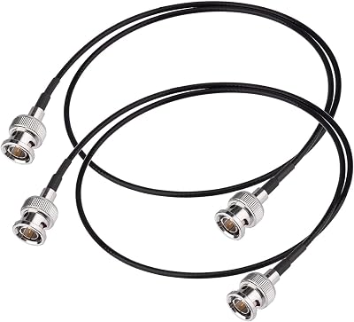 Superbat 2ft BNC Male to Male HD HDSDI 3G 4K 6K Video Cable for Splitter Converter Monitor Switcher, Supports HD-SDI/3G-SDI Video (2-Pack)