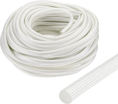 uxcell Insulation Cable Protector 5mm/0.20 Inch-20m/66 Feet White