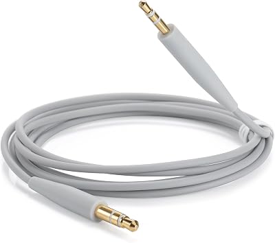 Cypher.V Replacement Aux Cable Cord Wire, 3.5mm to 2.5mm for Bose NC700 QuietComfort QC25 QC35 QC35II QC45 Headphones (No Mic) (Grey)