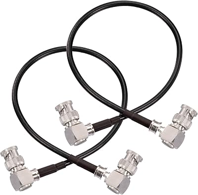Superbat Thin 3G/6G/12G SDI Cable 1ft 75 Ohm BNC Video Cable Right Angle