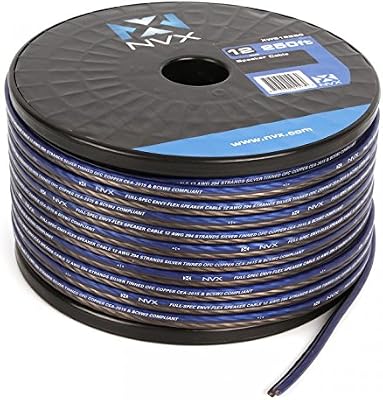 NVX XWS1250 50 feet of True Spec 12 Gauge 100% Oxygen-Free Copper EnvyFlex Speaker Cable/Wire