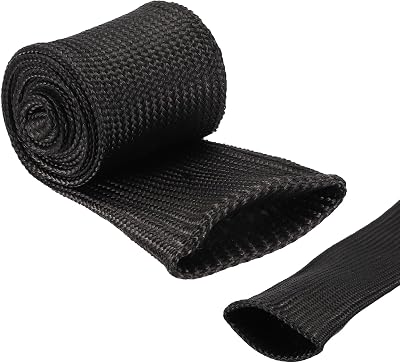 uxcell Insulation Cable Protector 40mm/1.57 Inch-1m/3 Feet Black