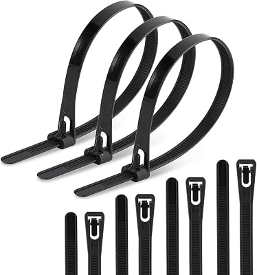 16inch Reusable Zip Ties Heavy Duty,120lbs Tensile Strength,100pcs