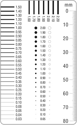 ZTBH Microscope Accessories Kit Microscope Stain Card, Point Gauge, Wire Gauge, Transparent Film Ruler, Stain Crack Contrast Ruler Microscope Slides (Color : 06-2)