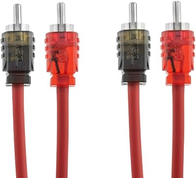 DS18 R16 RCA Cable Ultra Flex 16 Feet - 2-Male to 2-Male Stereo Audio Cables, 2RCA Male to 2RCA Male Stereo Cable for Home Theater, HDTV, Amplifiers, Hi-Fi Systems, Car Audio, Speakers. (16ft / 4.8m)