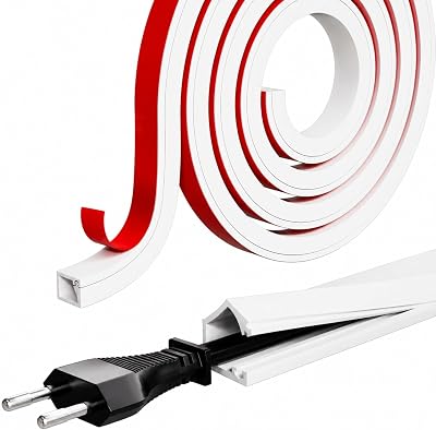 118" Flexible Cord Hider for 1 Cable,Side-Open Cord Covers for Wire on Wall