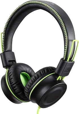 POWMEE M2 Kids Headphones Wired Headphone for Kids,Foldable Adjustable Stereo Tangle-Free,3.5MM Jack Wire Cord On-Ear Headphone for Children/Teens/Girls/Boys/School/Kindle/Airplane/Plane/ (Grey)