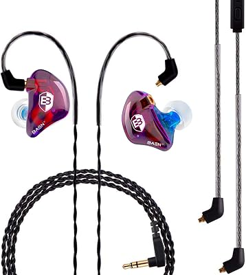 BASN Bsinger Pro in Ear Monitor Headphone,Dual Drivers Musicians IEM Earbud