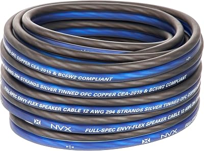 NVX Professional Grade 100% OFC 16 Gauge True Spec EnvyFlex Speaker Wire - 25 feet | XWS1625